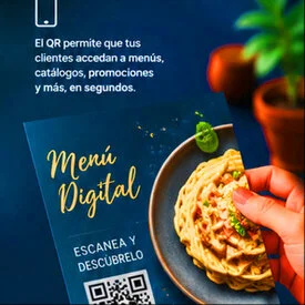 Impresión de carta menu QR